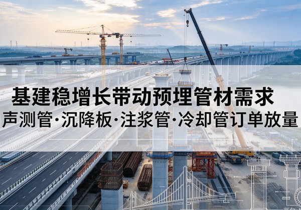 和顺基建稳增长带动预埋监测管材需求，声测管、沉降板、注浆管订单持续放量